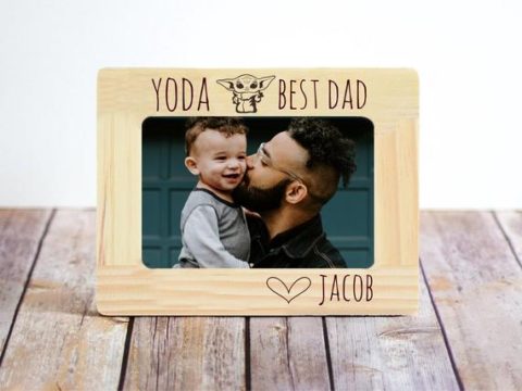 Image for Baby Yoda Engraved Picture Frame