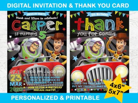 Image for Drive by Toy Story Invitation for Birthday Parade