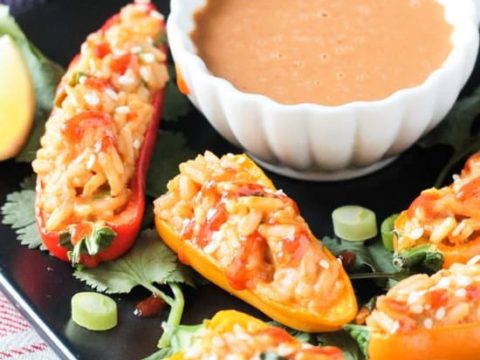 Image for Spicy Peanut Rice Stuffed Mini Peppers