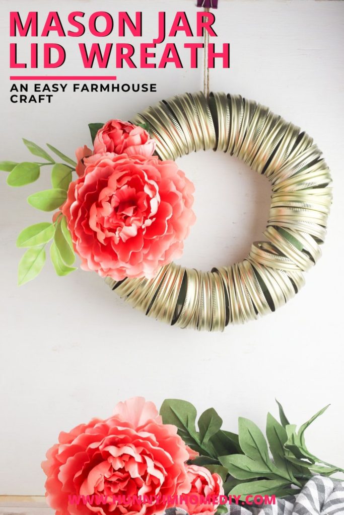 Mason Jar Lid Wreath An Easy Farmhouse Craft