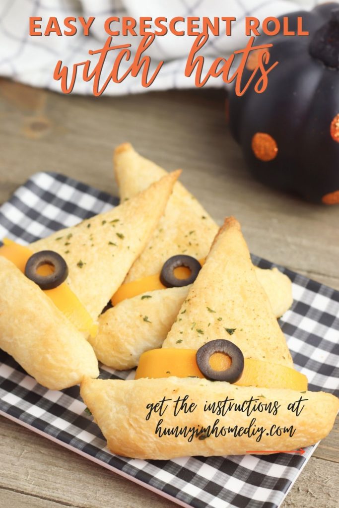 Easy crescent roll witch hat halloween appetizers