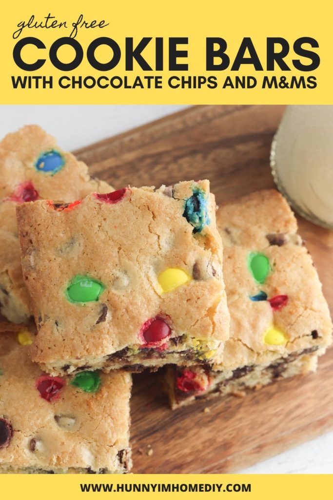 Gluten Free Cookie Bars with Chocolate Chips