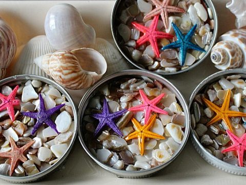 Image for DIY Beach Themed Coasters From Mason Jar Lids Our Crafty Mom