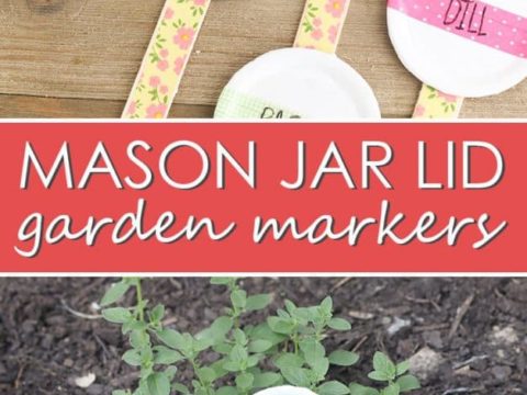 Image for DIY Herb Signs for the Garden: Mason Jar Lid Plant Markers