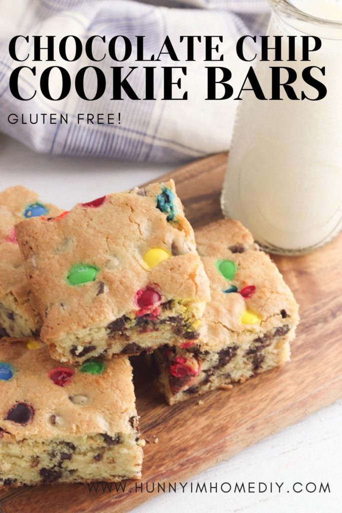 Chocolate Chip Cookie Bars Gluten Free