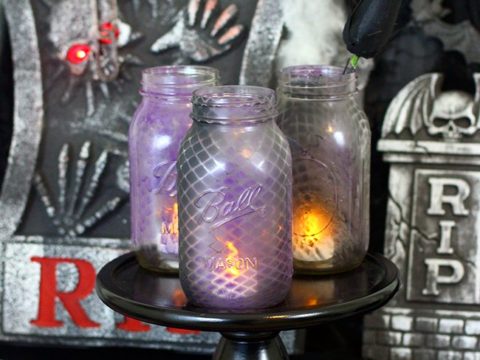 Image for Easy Halloween Ambiance? Make Fishnet Jars!