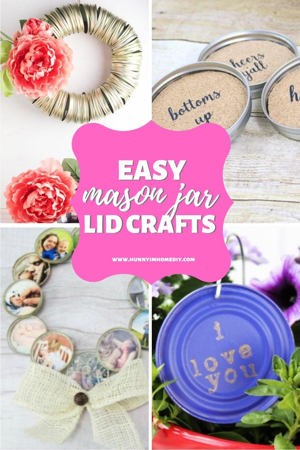 10 Easy Mason Jar Lid Craft Ideas | Hunny I'm Home