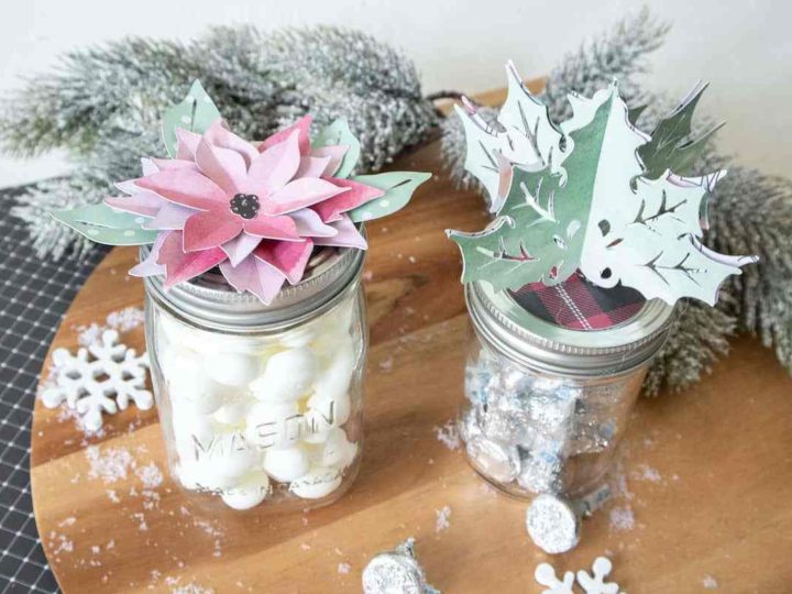 Image for Christmas Mason Jar Toppers (Cricut craft)
