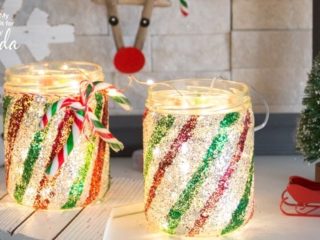 Image for Candy Cane Mason Jar Luminary