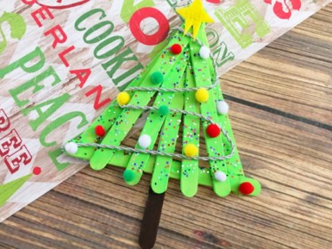 Image for Simple Popsicle Christmas Tree Craft Project