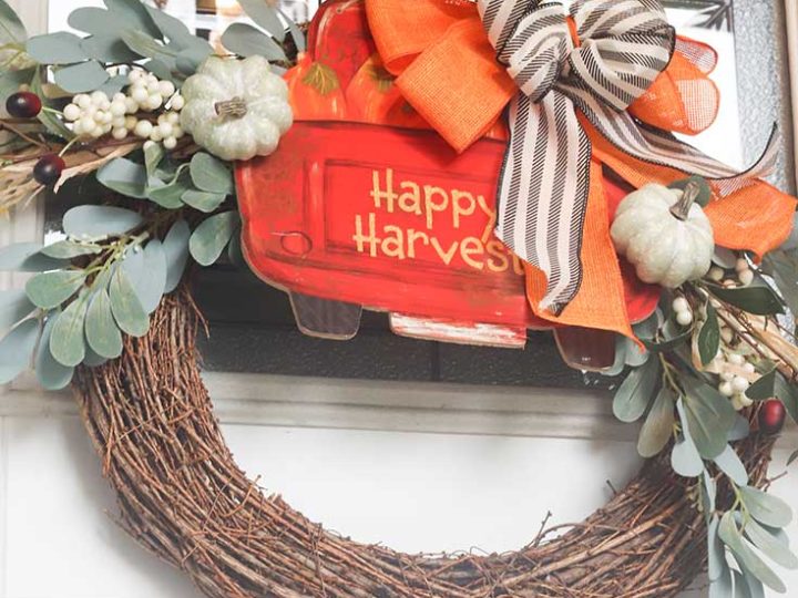 DIY fall door wreath