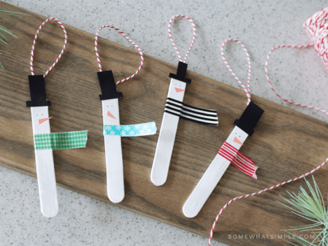 Image for Popsicle Stick Snowman Ornament Craft