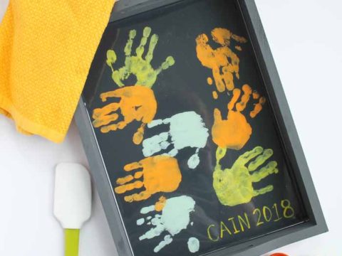 Image for Toddler Gift for Mom: Hand Print Tray