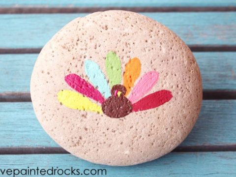Image for Easy Painted Rock Turkey Craft for Thanksgiving