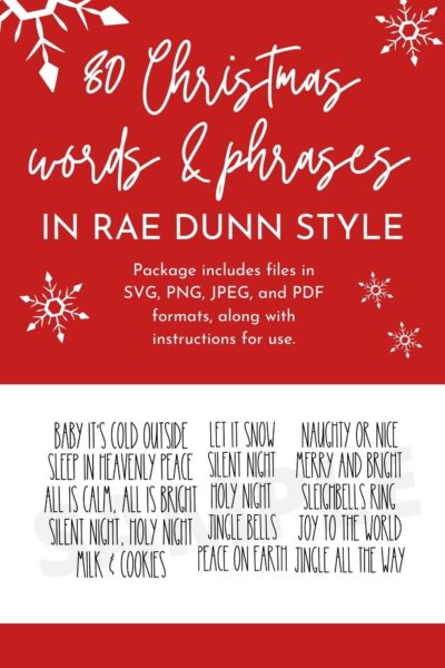 Rae Dunn Christmas SVG