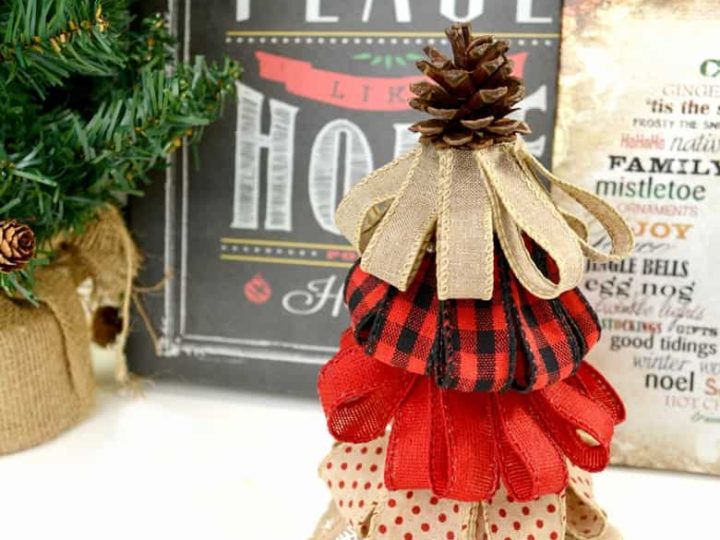 Image for Burlap Ribbon Christmas Tree - A Rustic Holiday Decor DIY