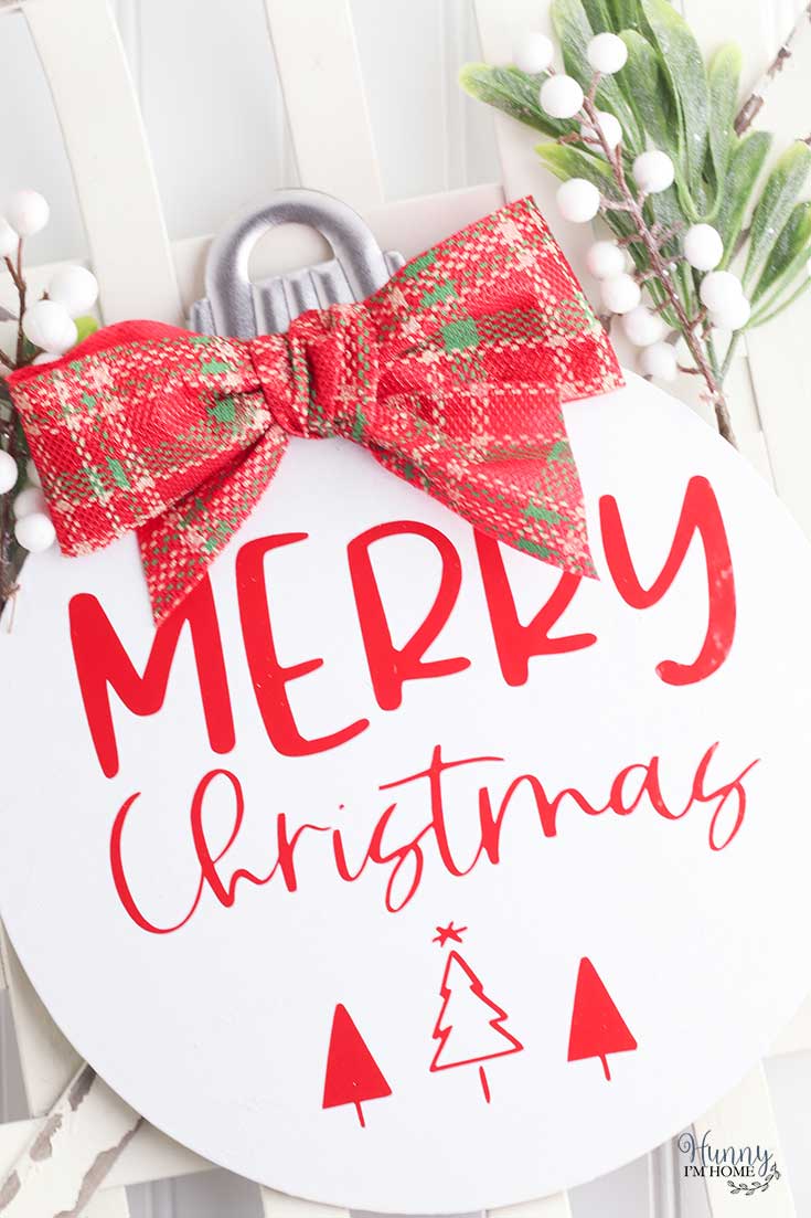 Easy Dollar Tree Christmas Ornament Sign