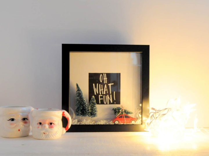 Image for Trees on Cars DIY Christmas Shadow Box