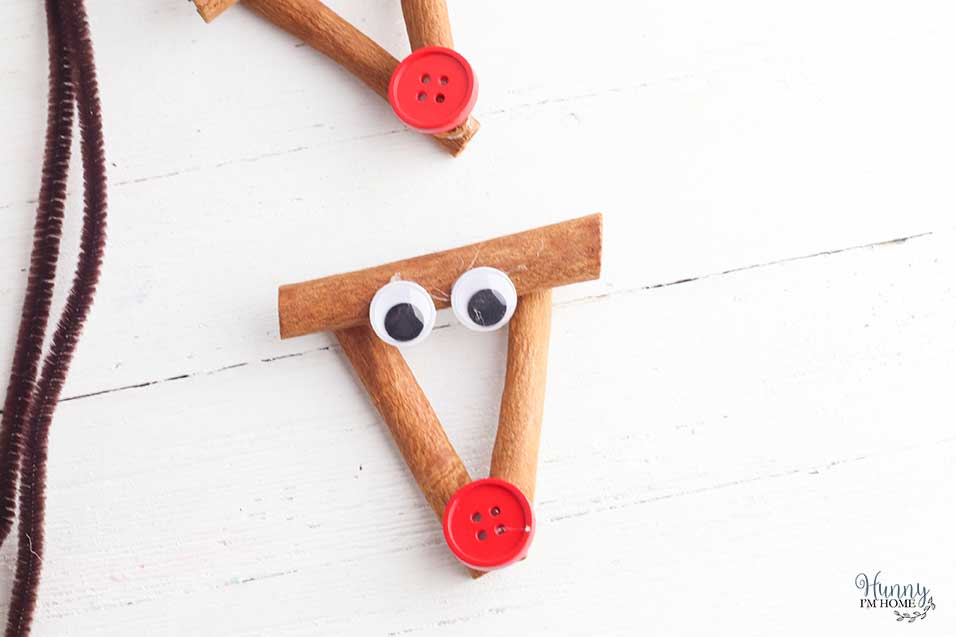 rudolph reindeer cinnamon stick ornament