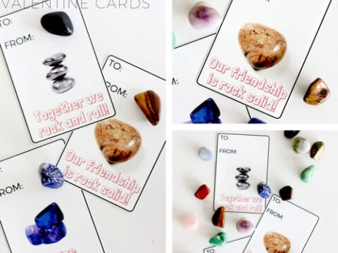 Image for Printable Rock Valentine Cards for Kids