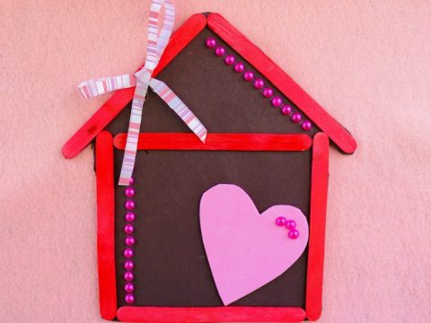 Image for Home Is Where the Heart Is Magnet Popsicle Stick Craft for Kids