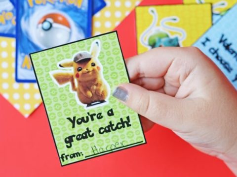 Image for Free Printable Detective Pikachu Valentines