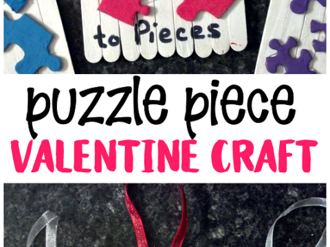Image for Puzzle Piece Valentine Craft