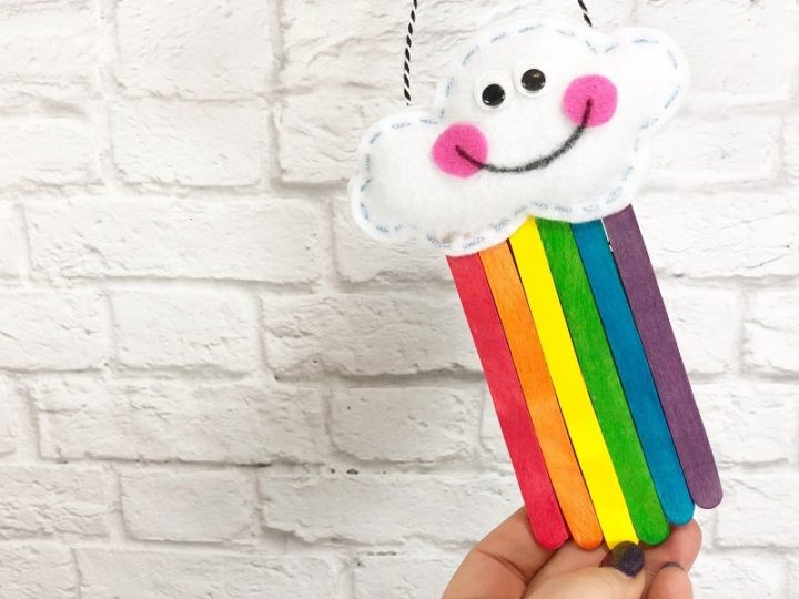Image for How to Create a Kawaii Rainbow from Craft Sticks 