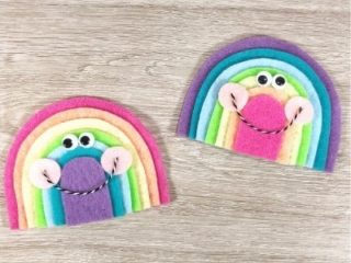 Image for Cute Felt Rainbow Crafts with Printable Rainbow Template
