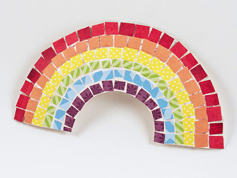Image for Mosaic Rainbow Craft from a Paper Plate