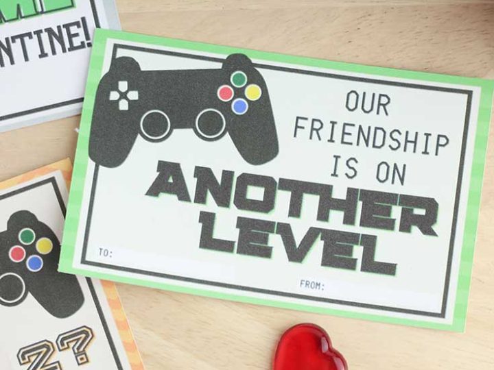 printable gamer valentine cards