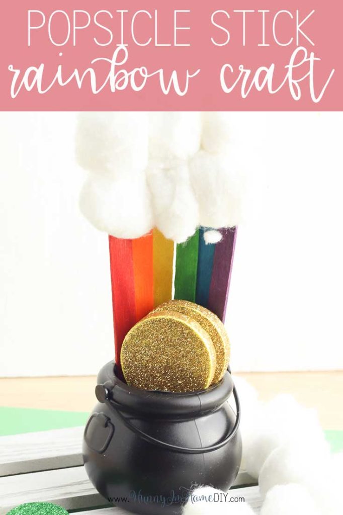 popsicle stick rainbow for st patricks day