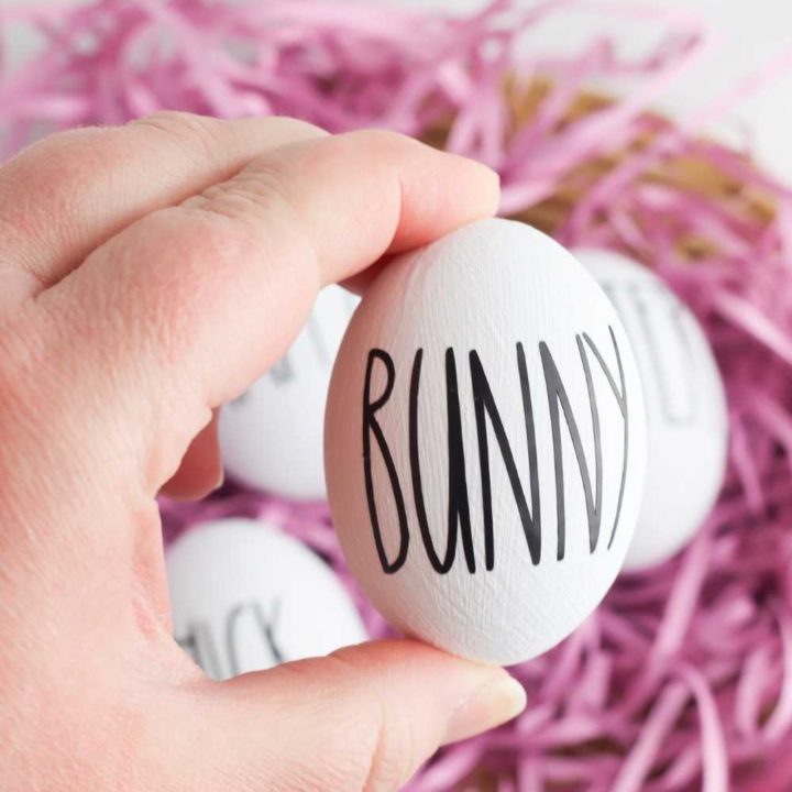 diy rae dunn easter eggs cricut