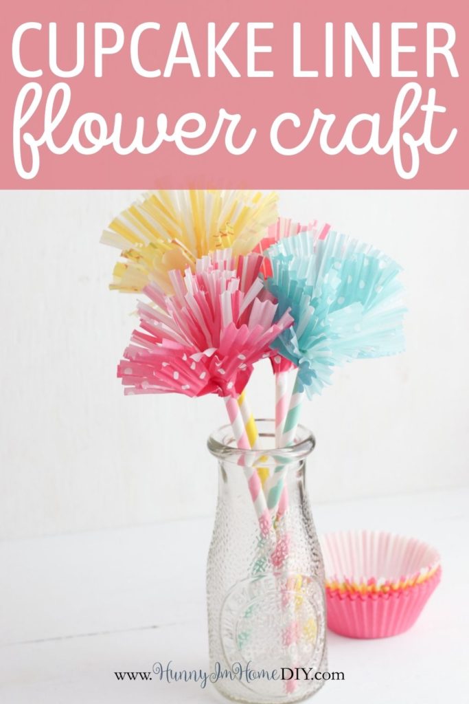 making flowers with cupcake liners
