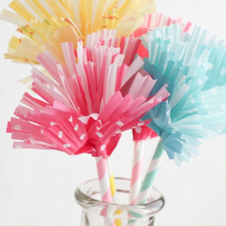 how to make flowers from cupcake liners
