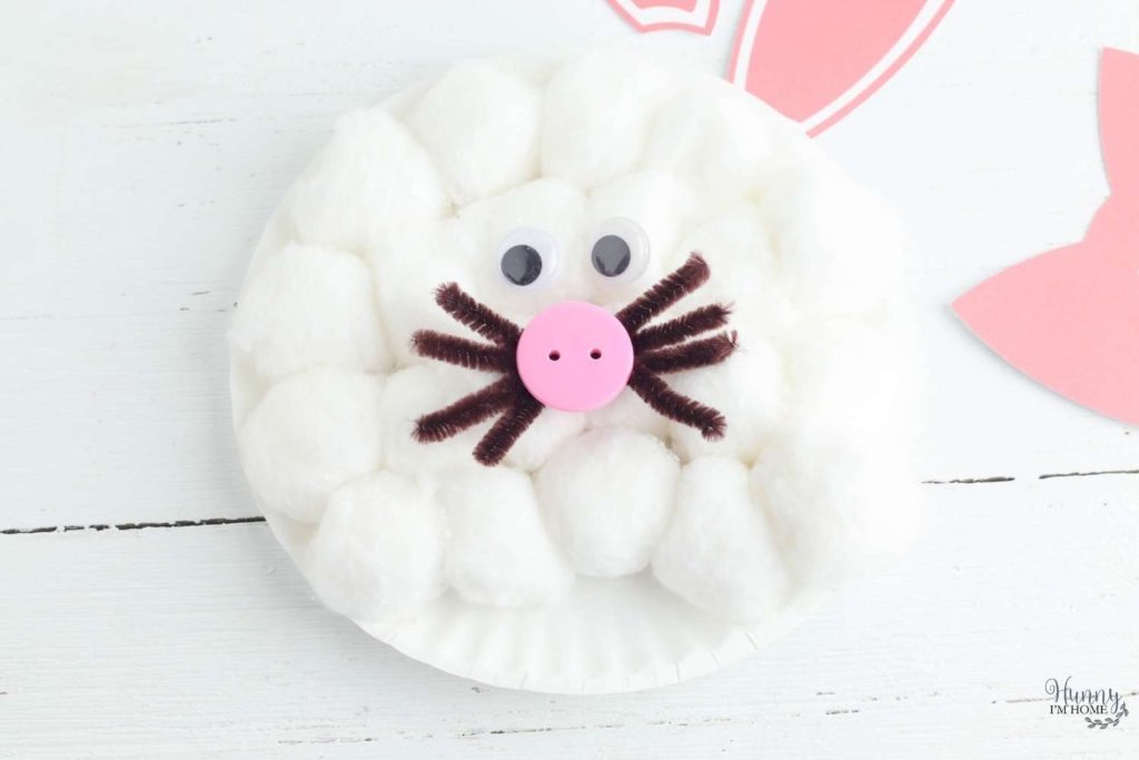 paper plate bunny craft