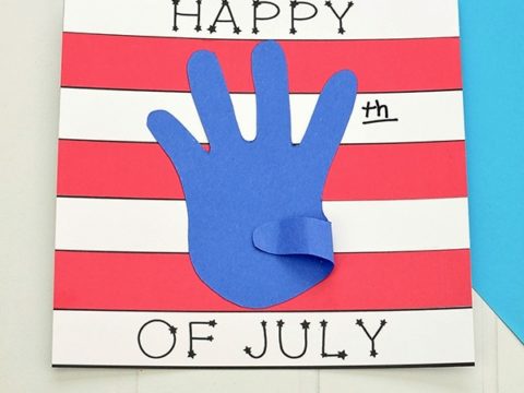 Image for Simple Happy 4th of July Paper Craft with Template