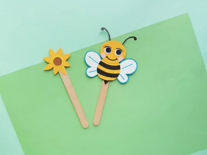 Image for Adorable Bumblebee puppet craft for kids
