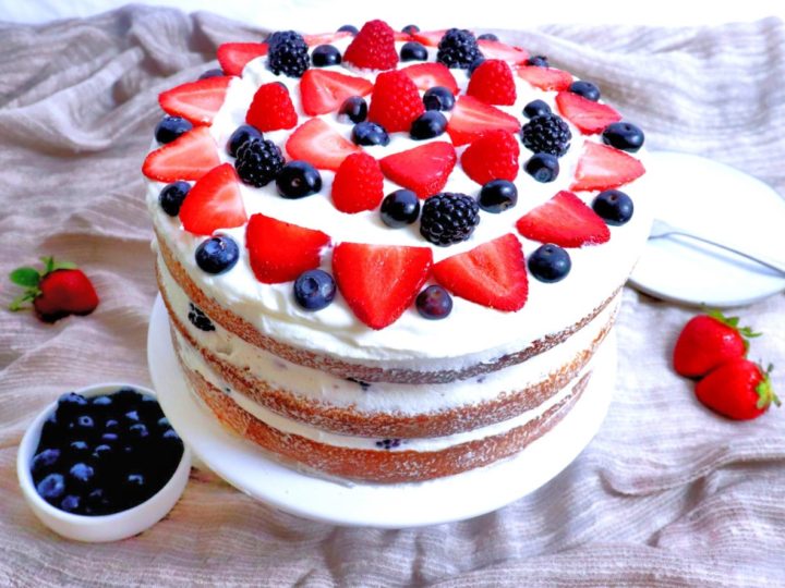 Image for Berry Cream Cake Recipe