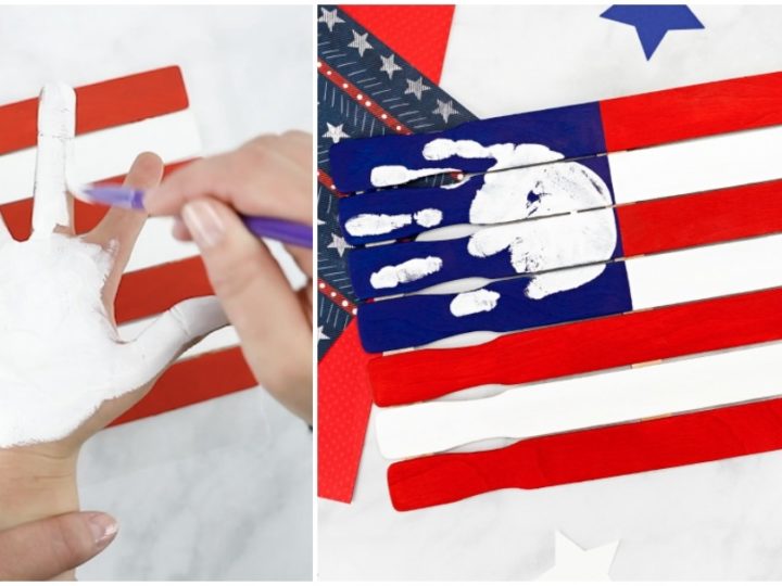 Image for Handprint American Flag Craft for Preschoolers