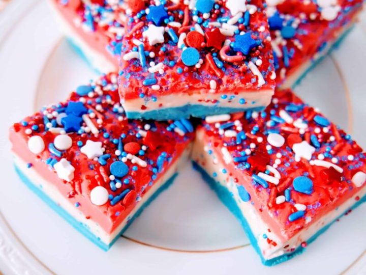 Image for Festive Patriotic Red, White & Blue Vanilla Fudge Recipe