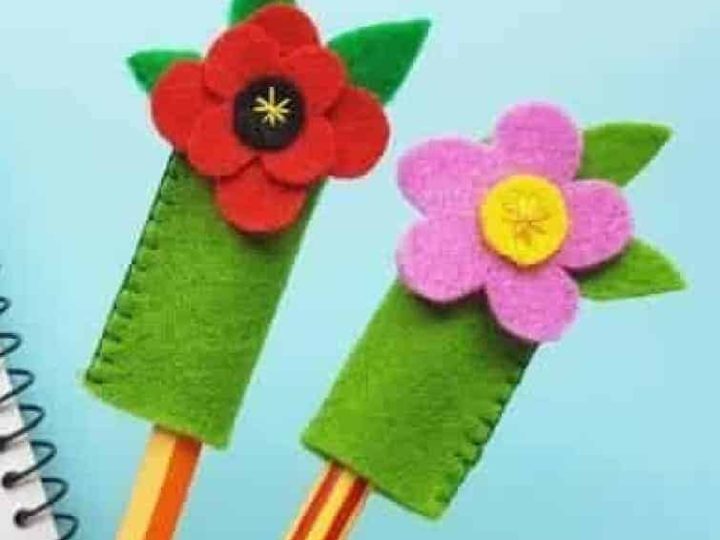 Image for Poppy Flower Pencil Topper Craft