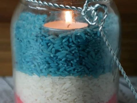Image for DIY Patriotic Centerpiece with Dyed Rice