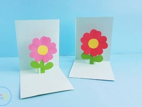 Image for DIY Mother’s Day Heart Flower Pop-Up Card [Free Template]