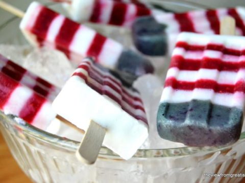Image for Red White and Blueberry Yogurt Popsicles