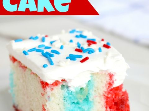 Image for Red White and Blue Jello Poke Cake