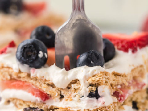 Image for Red White and Blue Icebox Cake Recipe