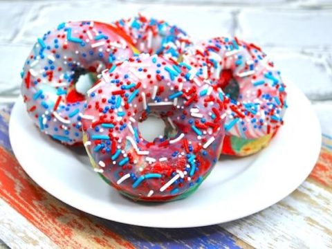 Image for Red White & Blue Swirl Donuts