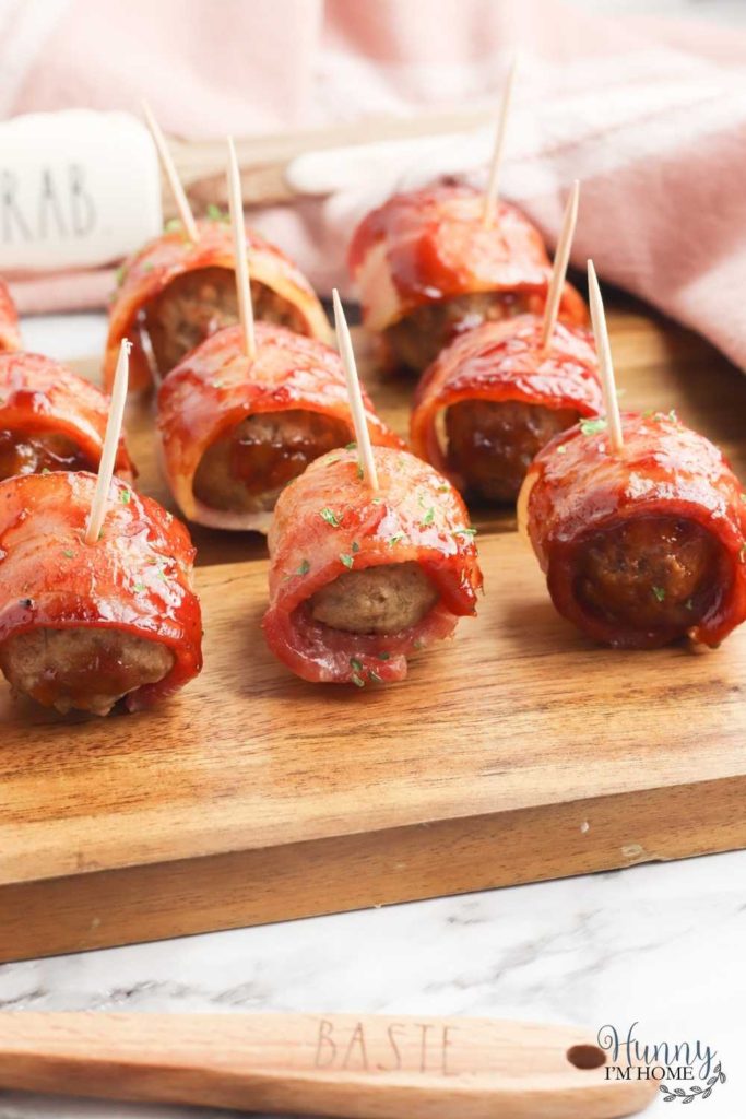 bacon wrapped meatballs