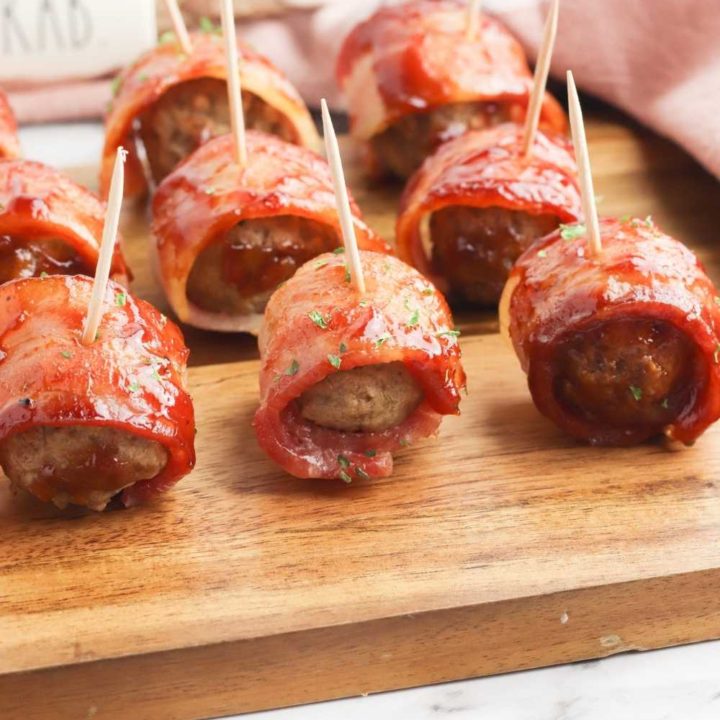 bacon wrapped meatballs